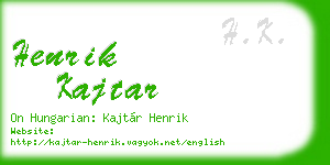 henrik kajtar business card