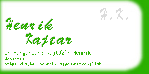 henrik kajtar business card
